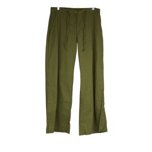COCO - WOMEN'S 6 - GREEN WIDE LEG BELTED PANTS